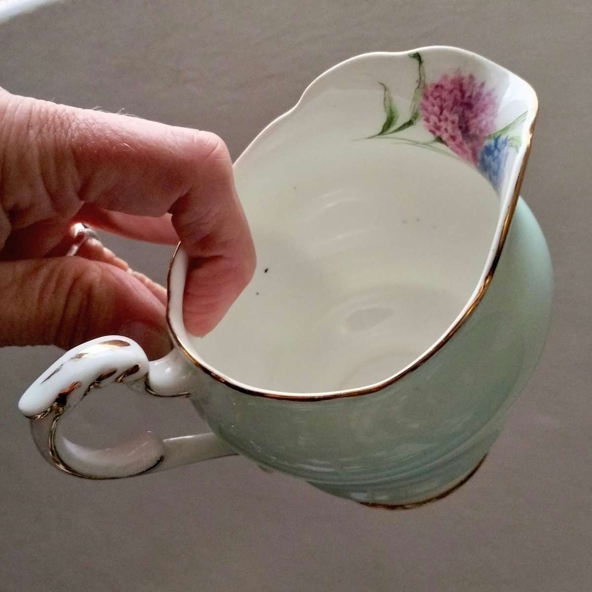 Paragon Mint Green Floral Bone China Tea for 2
