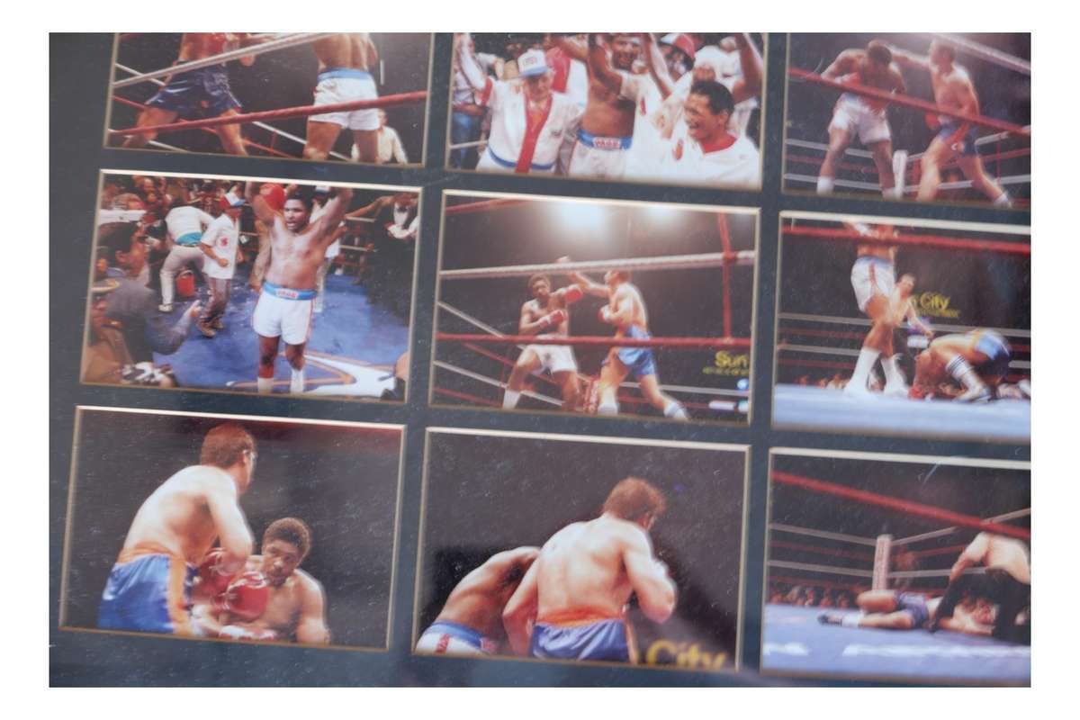 Muhammad Ali boxing photo collage framed print