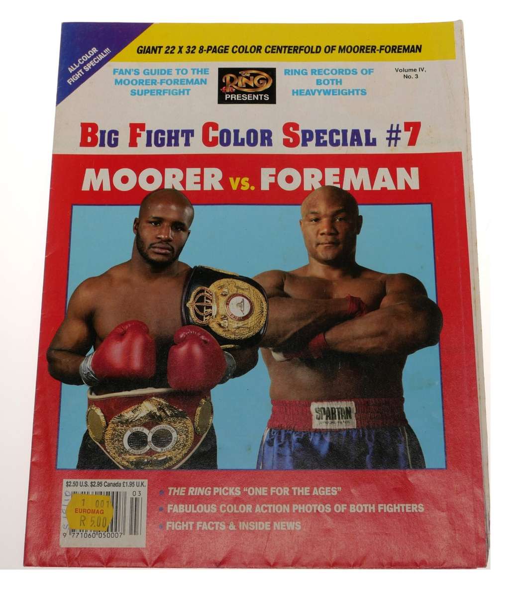 Moorer vs Foreman Boxing Program Vintage The Ring Superfight Special