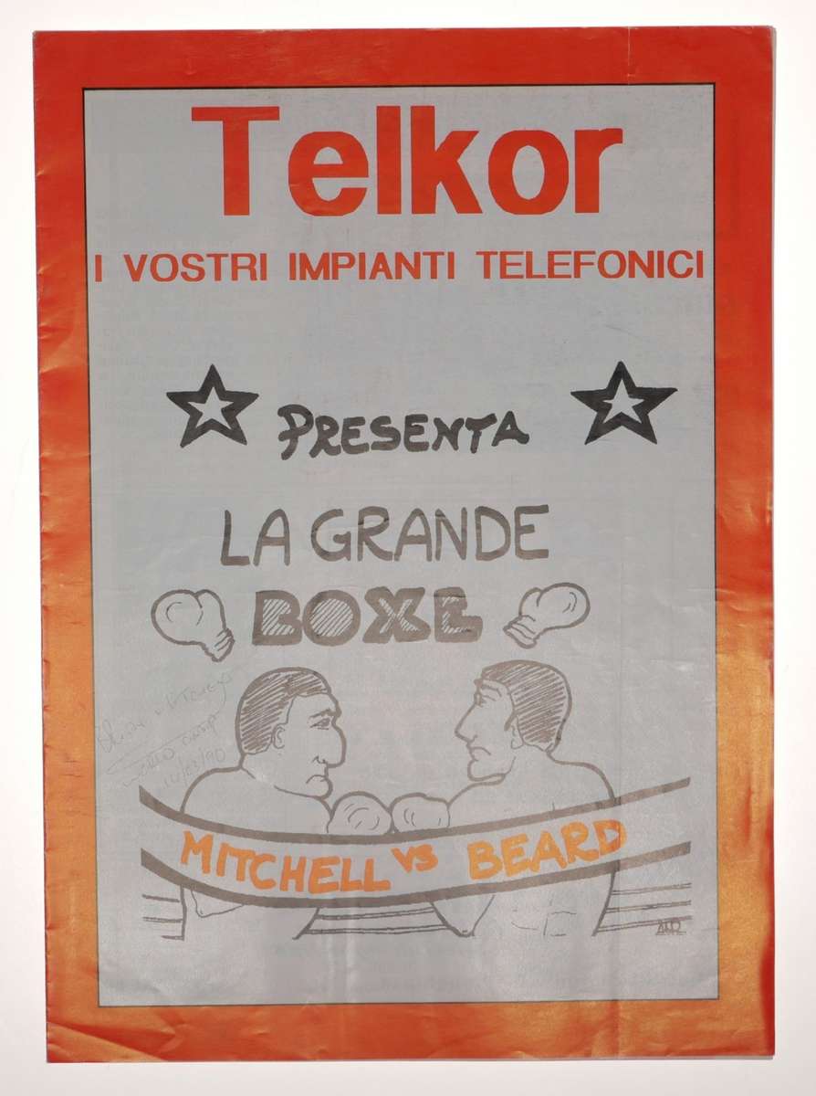 Mitchell vs Beard Boxing Program Telkor La Grande Boxe Vintage