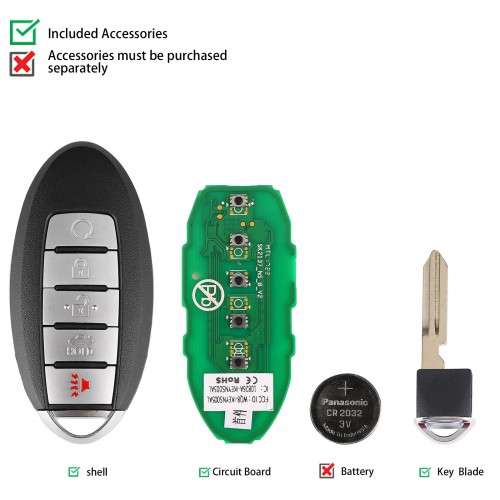 Autel IKEY Premium Style Smart Programmable Key5 Buttons (Nissan Style)