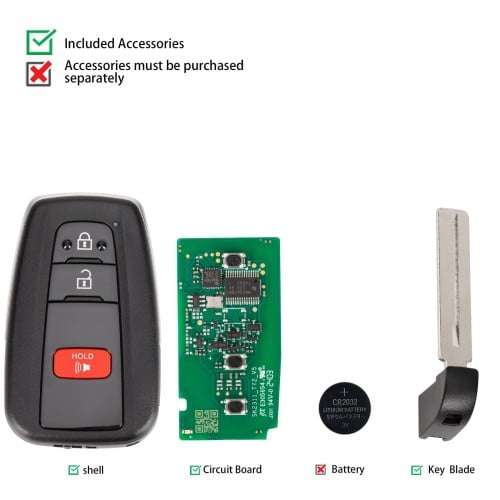 Autel IKEY Premium Style Smart Programmable Key 3 Buttons (Toyota Style)