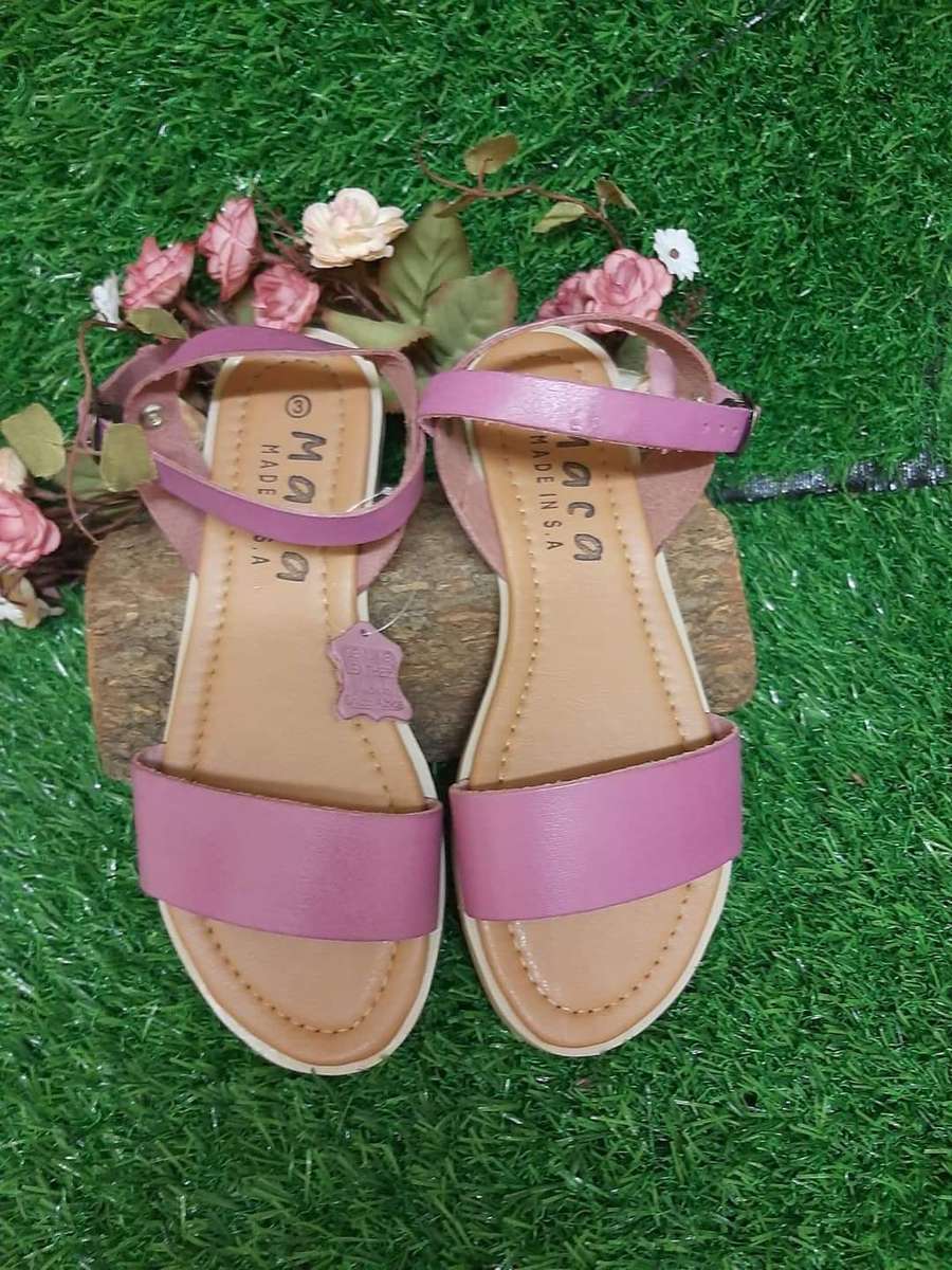 Genuine Leather Maca Ankle Strap Sandal -Size 5 8 left