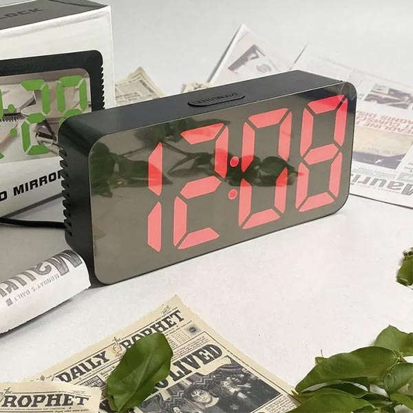 LED Mirror Digital Clock With Alarm