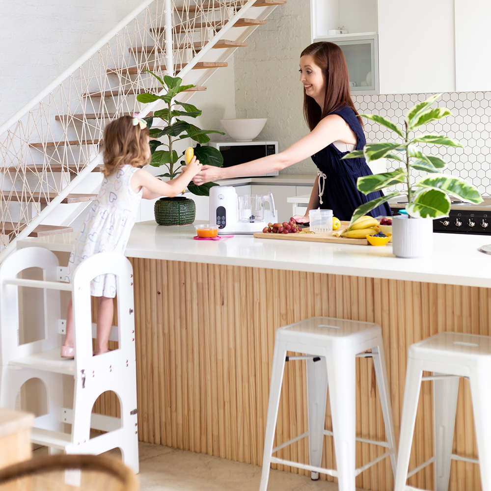 2-in-1 Toddler Learning Tower, Step Stool and Child Desk & Chair