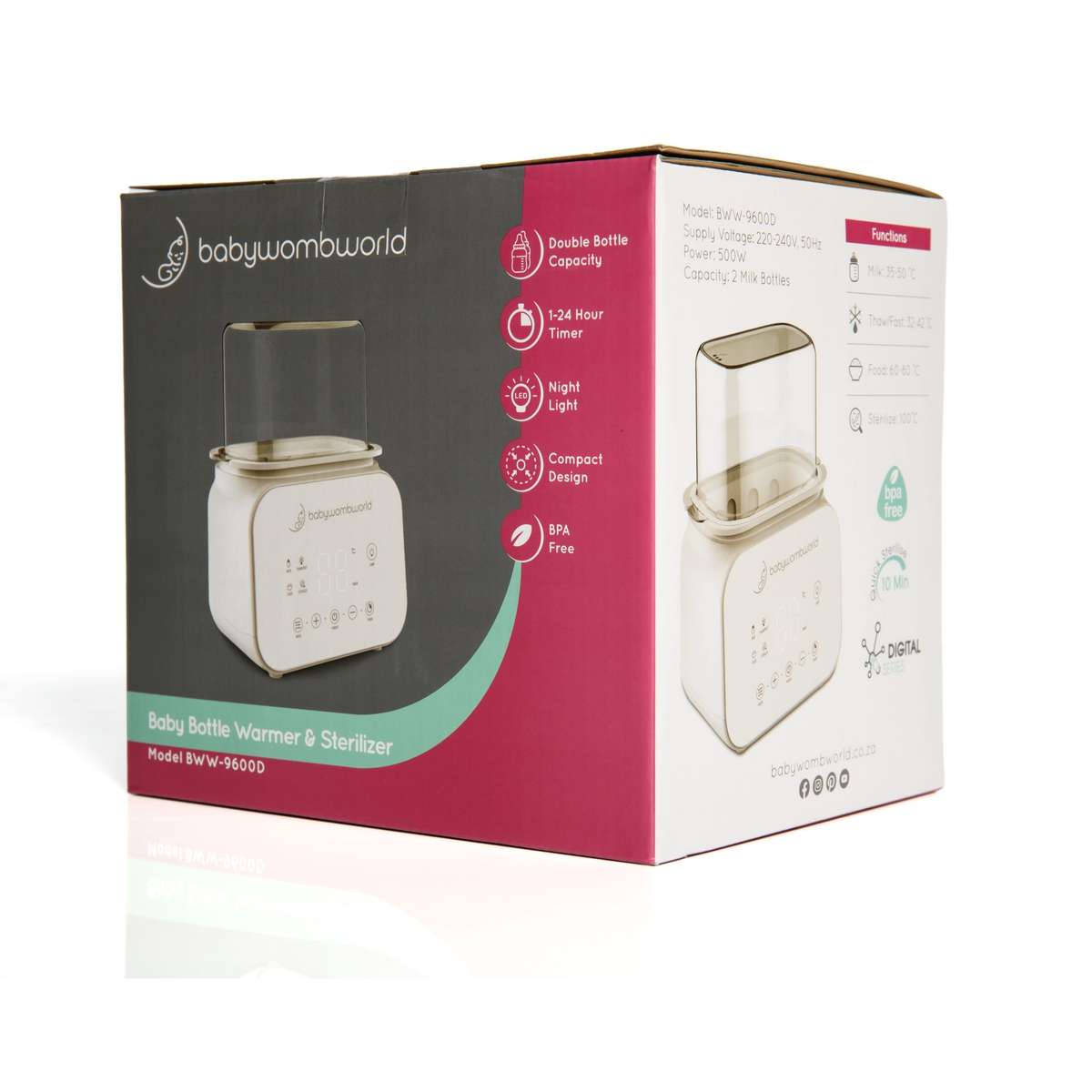 Baby Bottle Warmer with Steam Steriliser (BWW9600D)