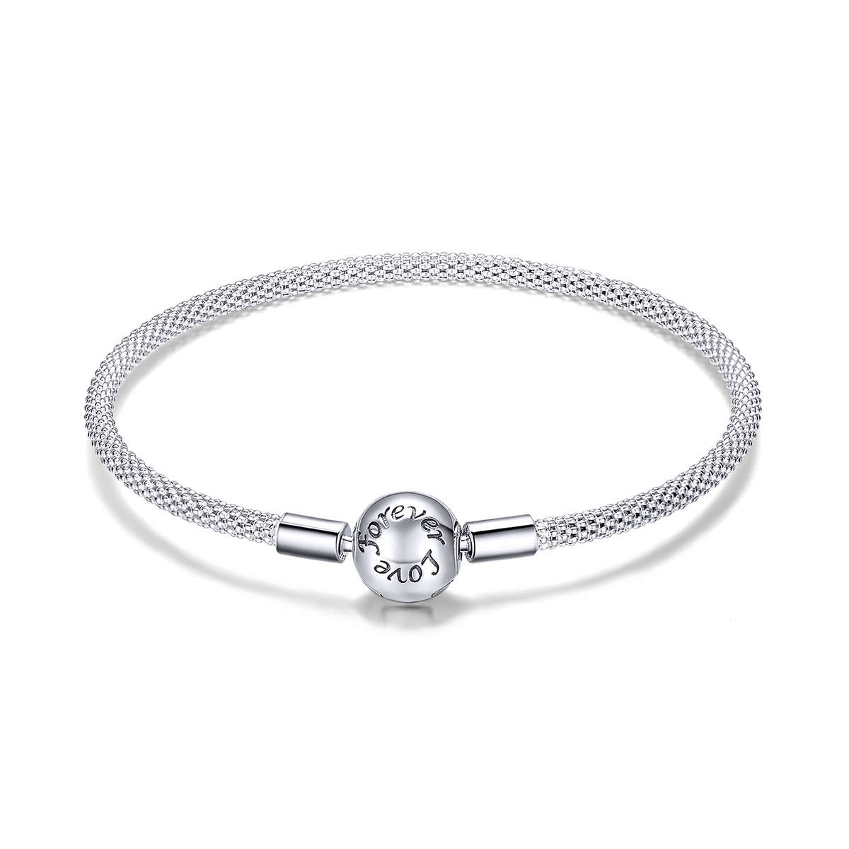 Mesh Bangle With Round Clasp