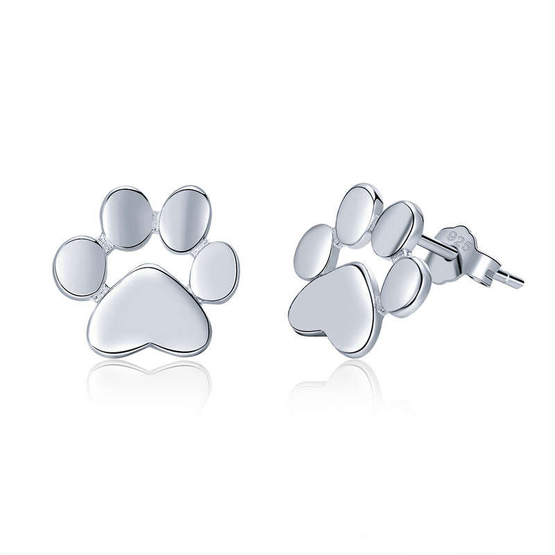Paw Print Stud Earrings