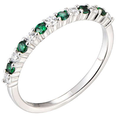 Silver 2.0mm Cubic Zirconia Eternity Ring