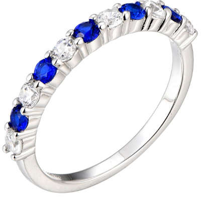 Silver 2.0mm Cubic Zirconia Eternity Ring