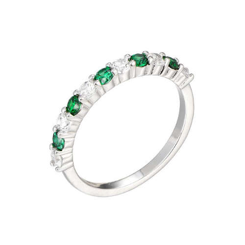 Silver 2.0mm Cubic Zirconia Eternity Ring