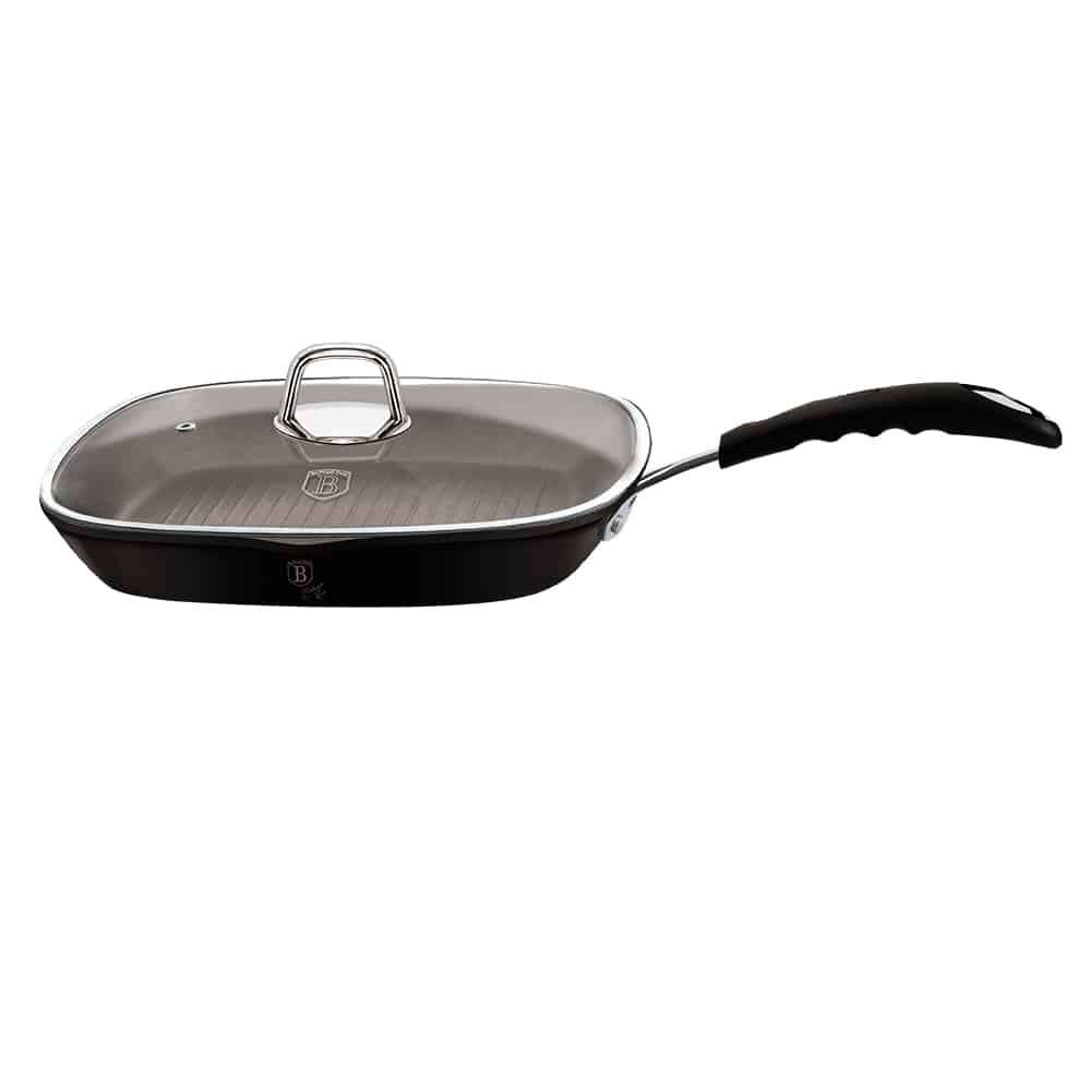 Berlinger Haus - 28 cm Forged Aluminium Marble Coating Grill Pan  (SLIGHTLY SKEWED LID)