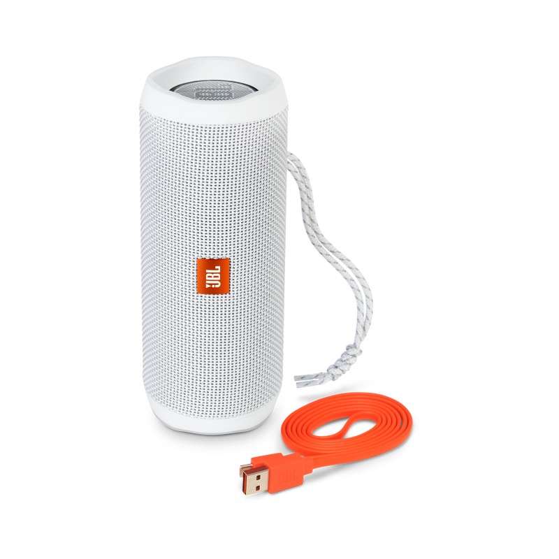 JBL FLIP 4 White Portable Waterproof Bluetooth Speaker - JBL