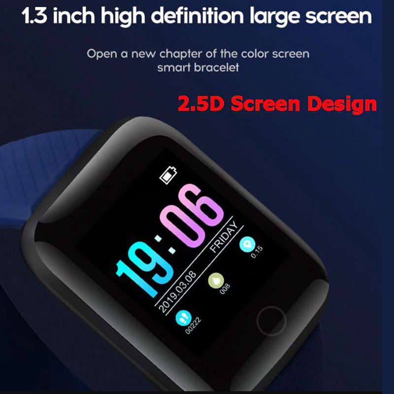 Lefun Fitness Tracking Smartband with Watch, Pedometer, Heart Rate & Blood Pressure Monitor for
