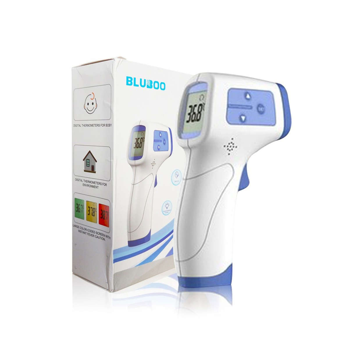BLUBOO - Digital Infrared Thermometer - Non-Contact Forehead Thermometer