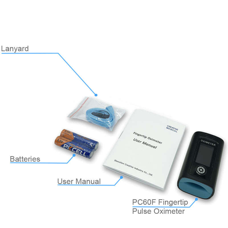 Creative Medical Fingertip Pulse Oximeter - Oxygen Monitor - Oxymeter Screening Tool