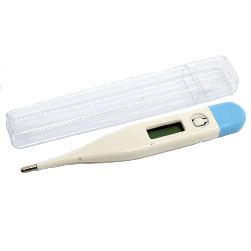 Portable Digital Thermometer With Storage Case and Batteries - 10 Pack