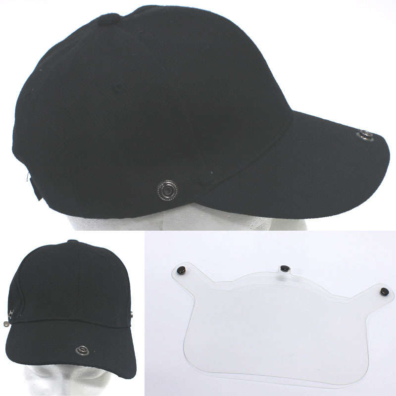 Face Shield Visor with Adults Adjustable Baseball Cap - Navy