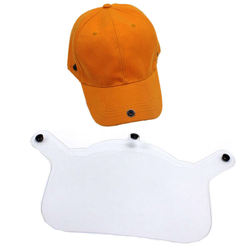Face Shield Visor with Adults Adjustable Baseball Cap - Orange