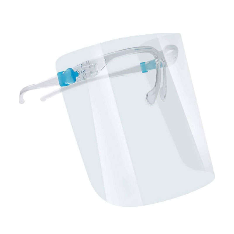 Face Shield with Comfortable Fitting Glasses - Pack of 10