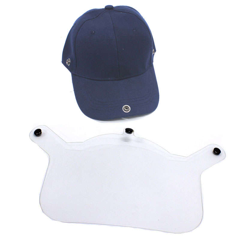 Face Shield Visor with Adults Adjustable Baseball Cap - Navy