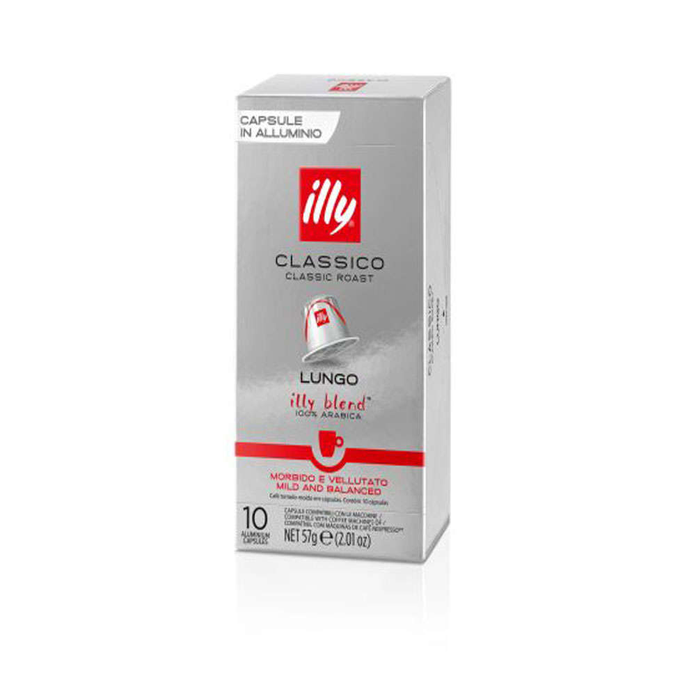 Nespresso Compatible Illy Capsules - Classico Lungo Roast (Long Espresso) - 10 Capsules
