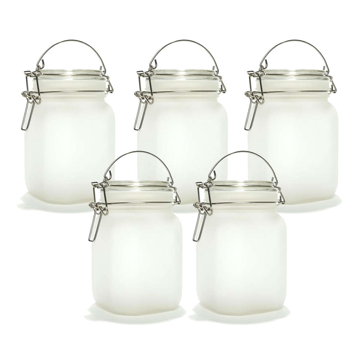 Hanging Solar Glass Jar Led Lights Solar Lantern Table Lights for Patio Garden,Yard and Lawn - 5
