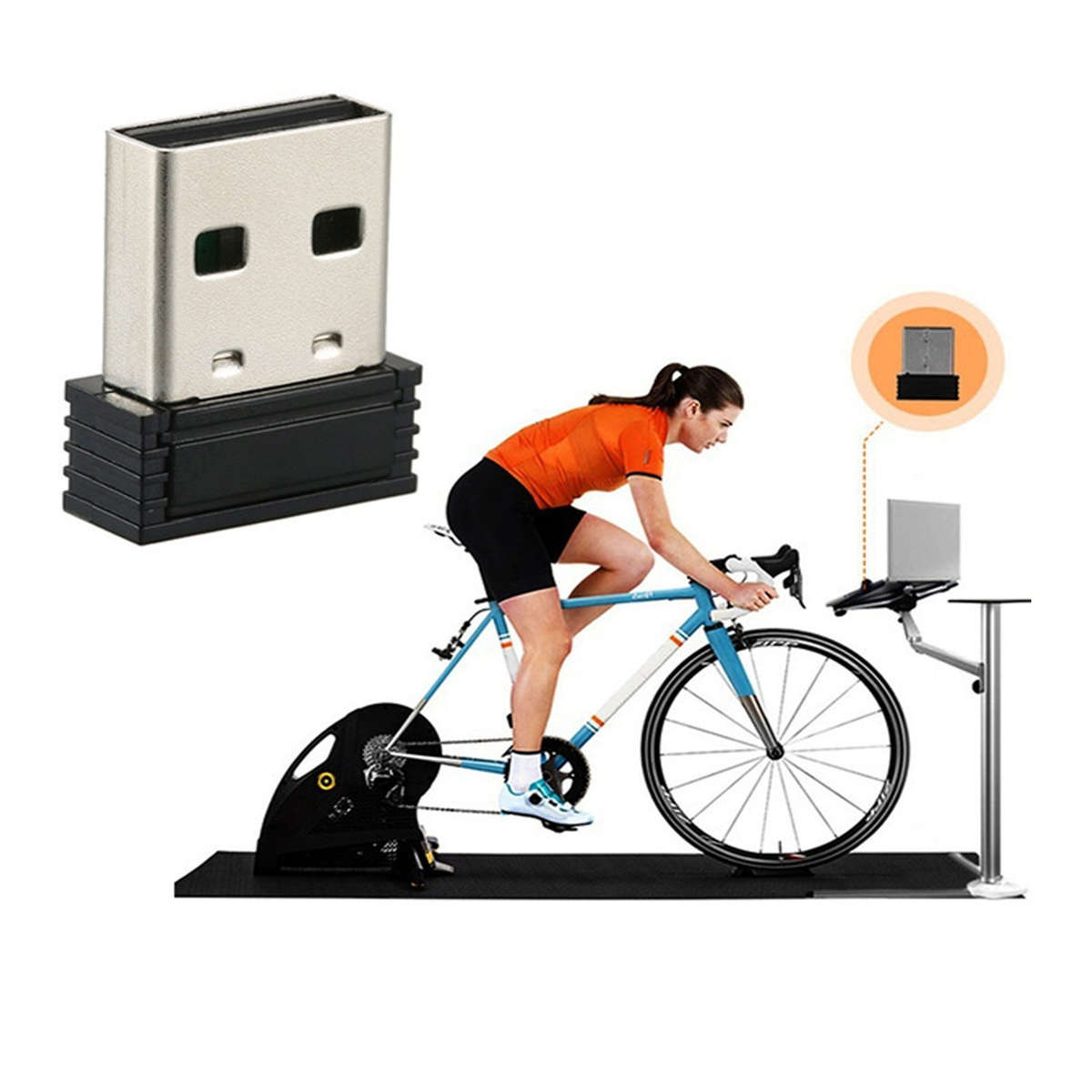 Cycplus USB Ant Stick Wireless Adapter for Bike Trainer