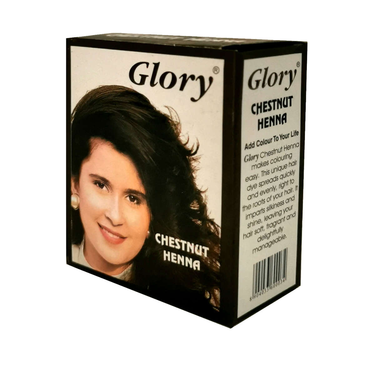 Glory Henna Natural Hair dye - Ammonia Free - Chestnut  - 1 Box