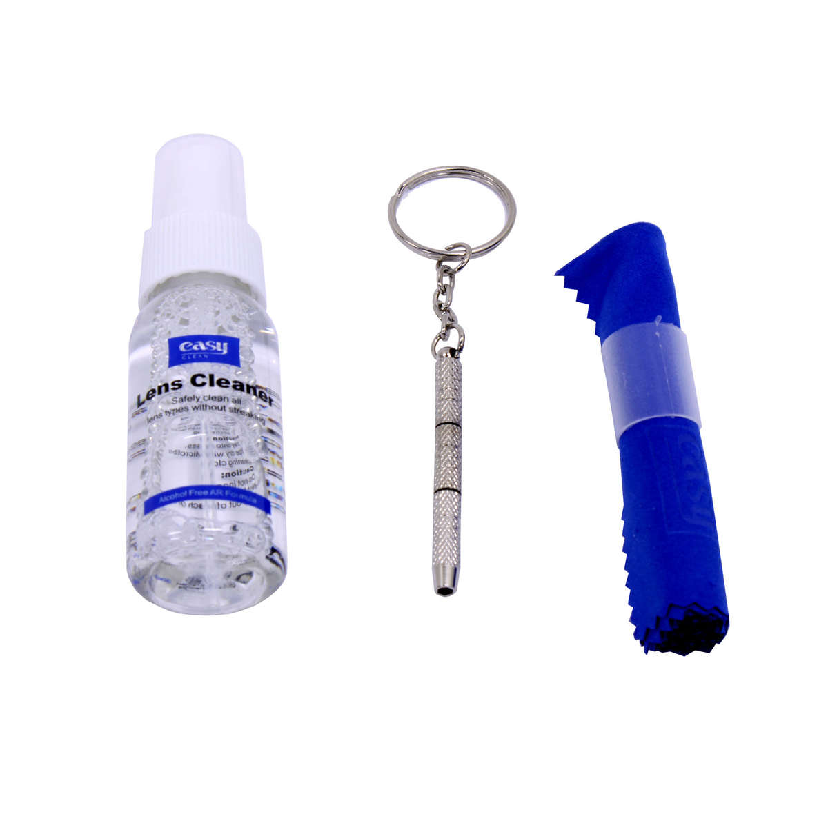 Lens Cleaning Kit With Lens Cleaner - Microfibre Cloth & Keyring Screwdriver