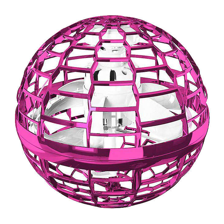 Flying Spinner Ball - Hand Controlled Mini Drone LED Ball - Pink