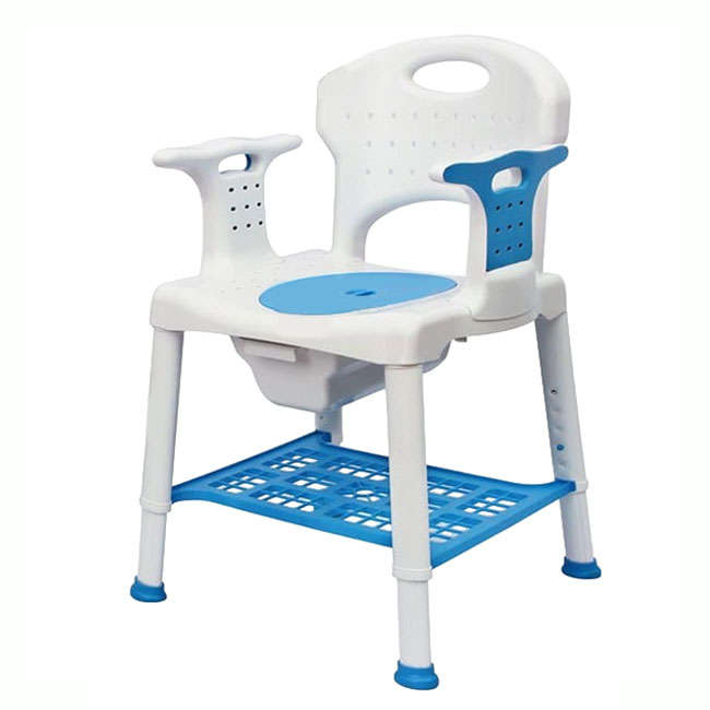 Heavy Duty Height Adjustable Shower Commode Chair