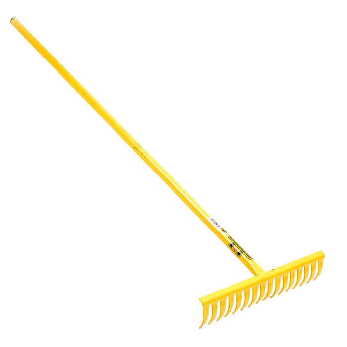 Garden Steel 16 Tooth Leaf Rake - Yellow