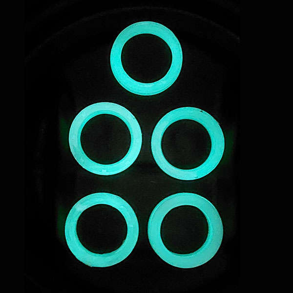Multifunctional Luminescent Glow Flexible Silicone Rings - 5 Rings