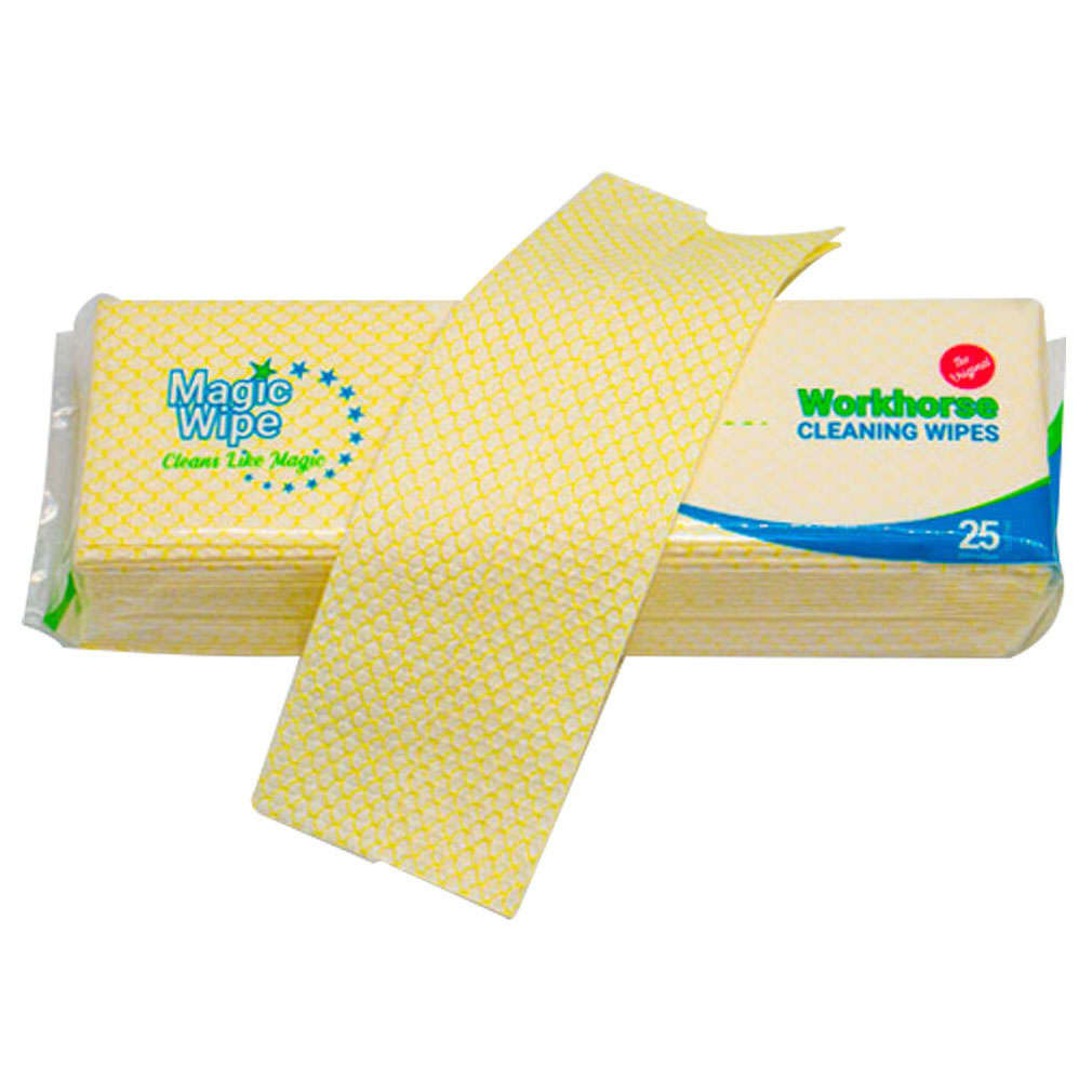 Magic Wipe Workhorse Multi Purpose Cleaning Cloths 80gsm - Yellow