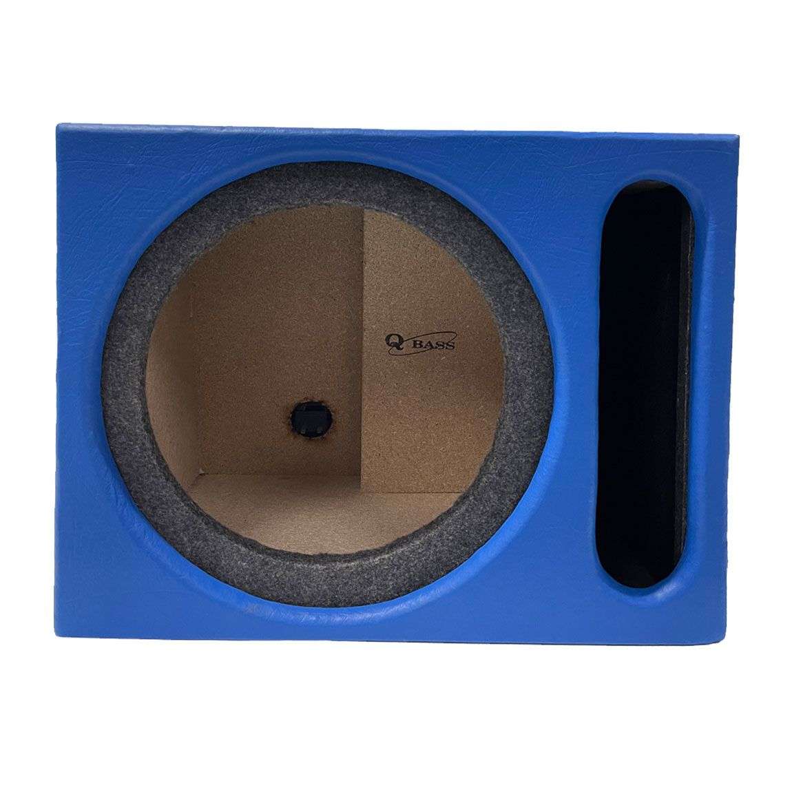 12" Single Vinyl Subwoofer Box Enclosure with Oval Port - Blue