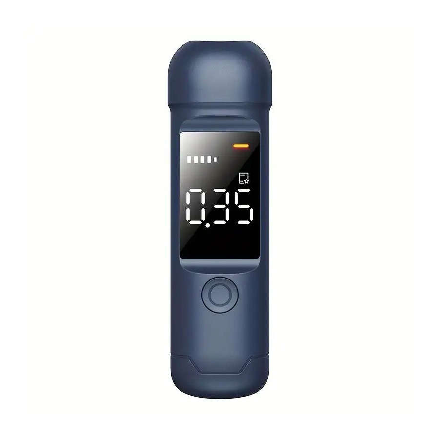 Alcohol Tester High-Accuracy Digital LCD Breathalyzer Analyzer (Blue)