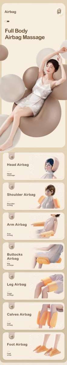 Deluxe Zero Gravity Luxury Full Body Bluetooth Massage Chair - Grey/White