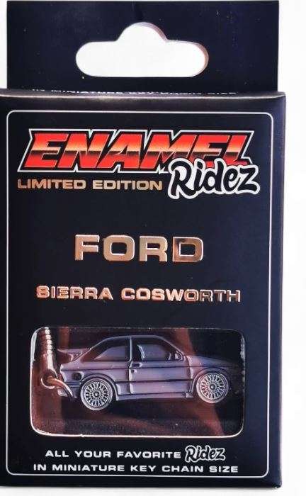 Ford Sierra Cosworth Grey  Die-Cast Enamel Keychain