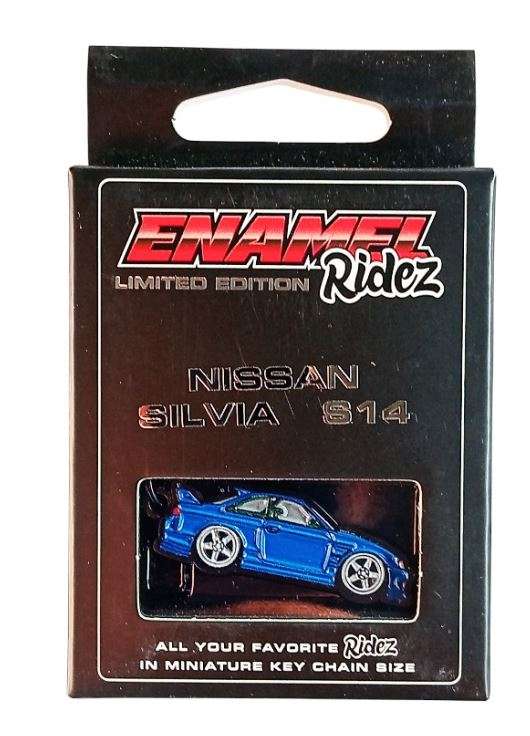 Nissan Silvia S14 Blue  Die-Cast Enamel Keychain