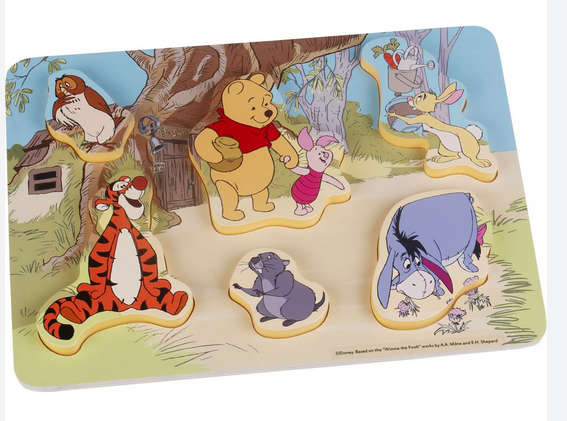 Disney Winnie & Pals 7PC Wooden Puzzle