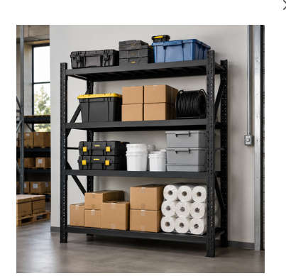CS3 4-Level Storage Shelf Black 200kg Capacity