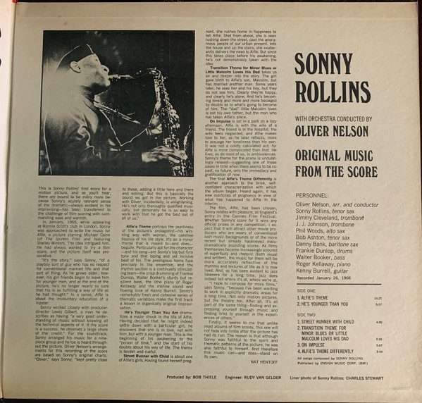 Sonny Rollins Alfie Vinyl/LP - Import