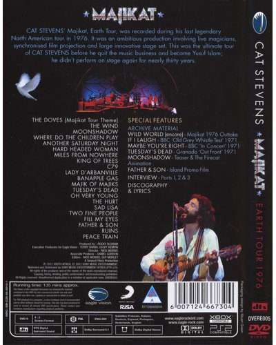Cat Stevens - Majikat Earth Tour 1976 (DVD)  VG