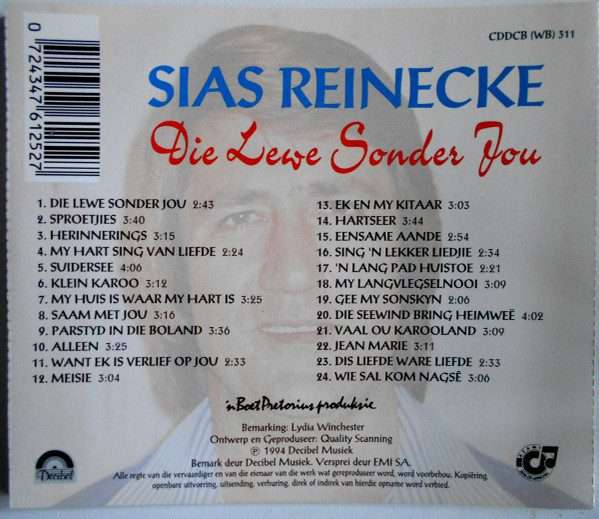 Sias Reynecke  Die Lewe Sonder Jou CD ()