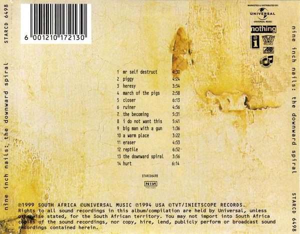 Nine Inch Nails  The Downward Spiral CD ()