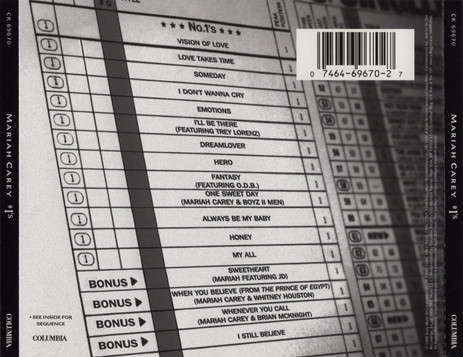 Mariah Carey  #1's CD, IMPORT
