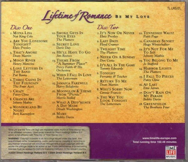 Various Artists  Lifetime Of Romance - Be My Love (Double CD)