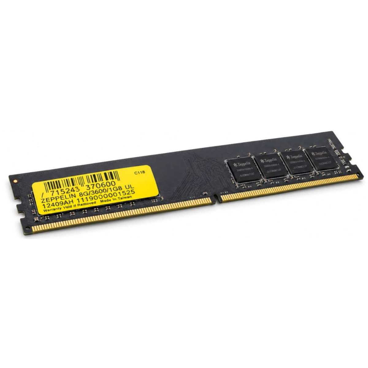 Zeppelin 8GB DDR4 3600MHz Desktop RAM Memory Module  PC4-28800, 8IC