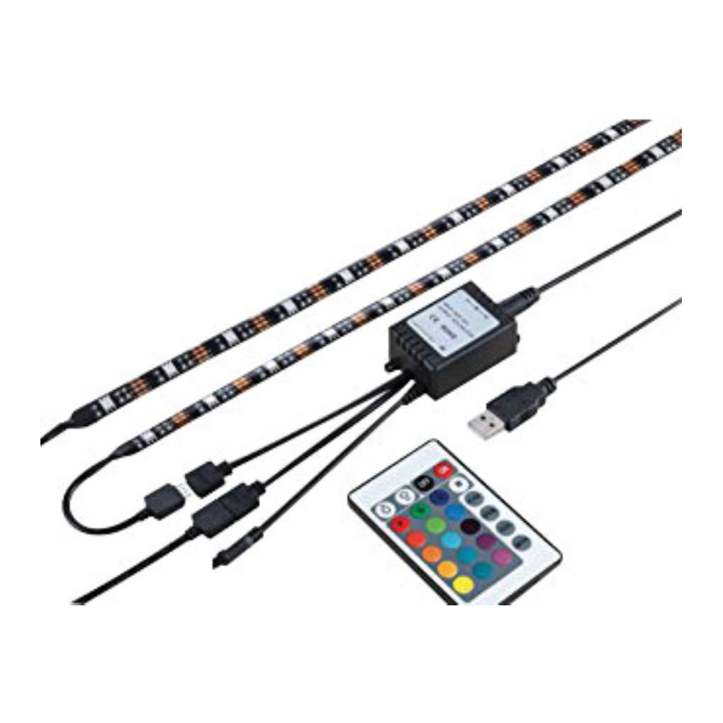5VDC LED TV STRIP KIT IP20 4 X 0.5M RGB STRIPS C/W CONTROLLE